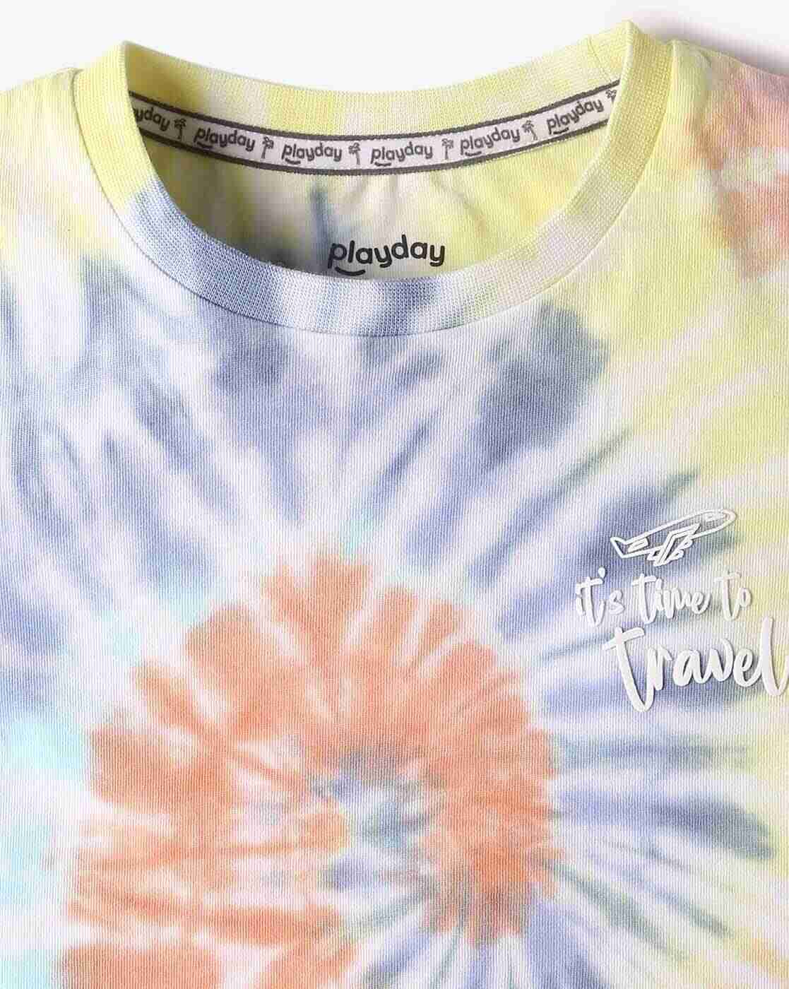 PLAYDAY | Boys Tie & Dye Relaxed Fit Round-Neck T-Shirt|4