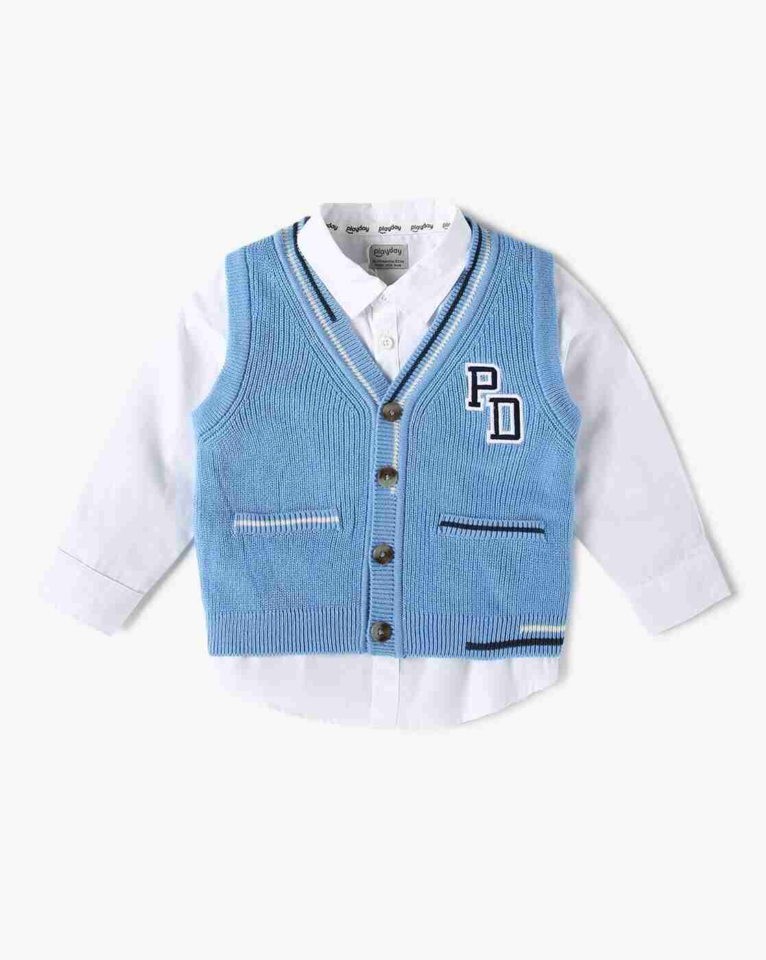PLAYDAY | Boys Ribbed Sweater & Shirt Set|0