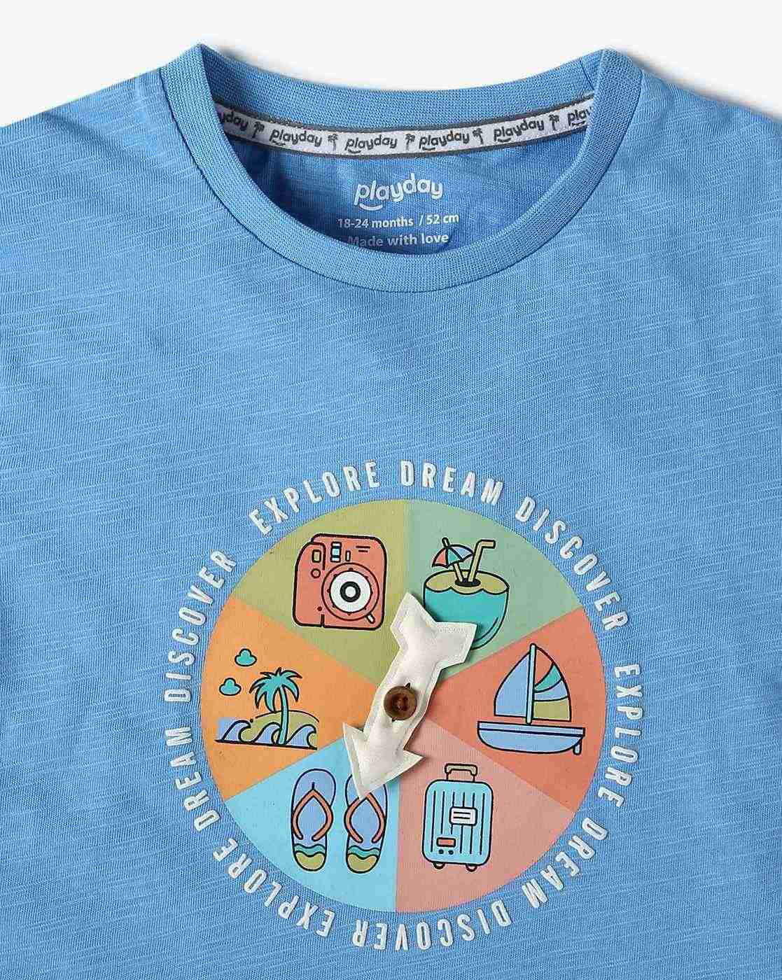 PLAYDAY | Boys Pack of 2 Printed T-Shirts|6