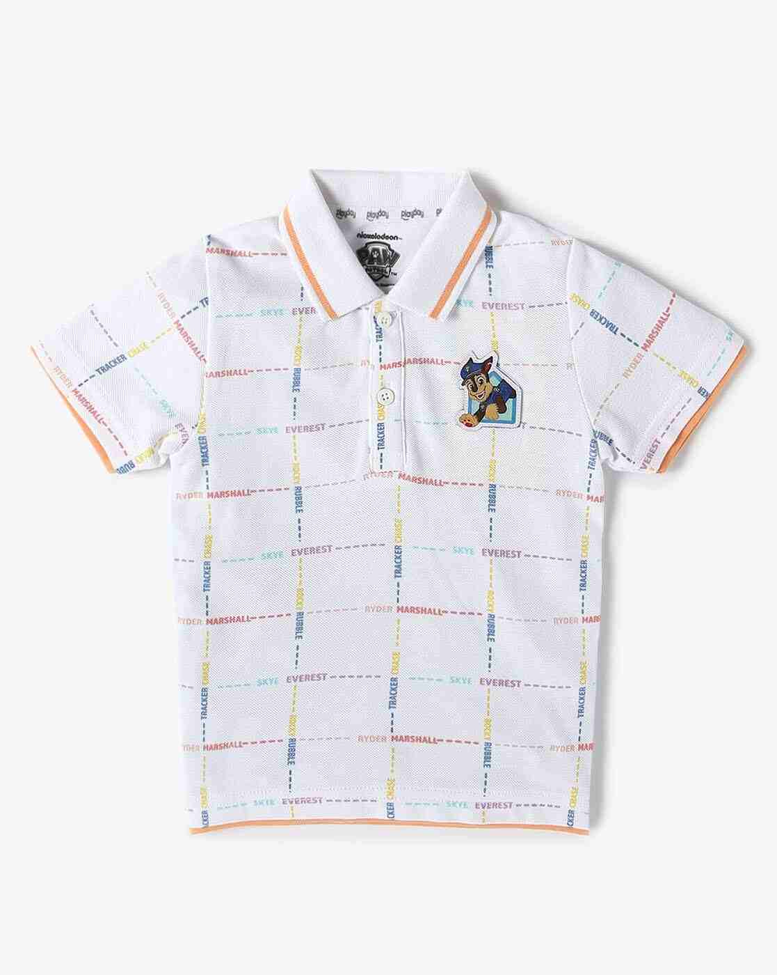PLAYDAY | Boys Paw Patrol Print Relaxed Fit Polo T-Shirt|0