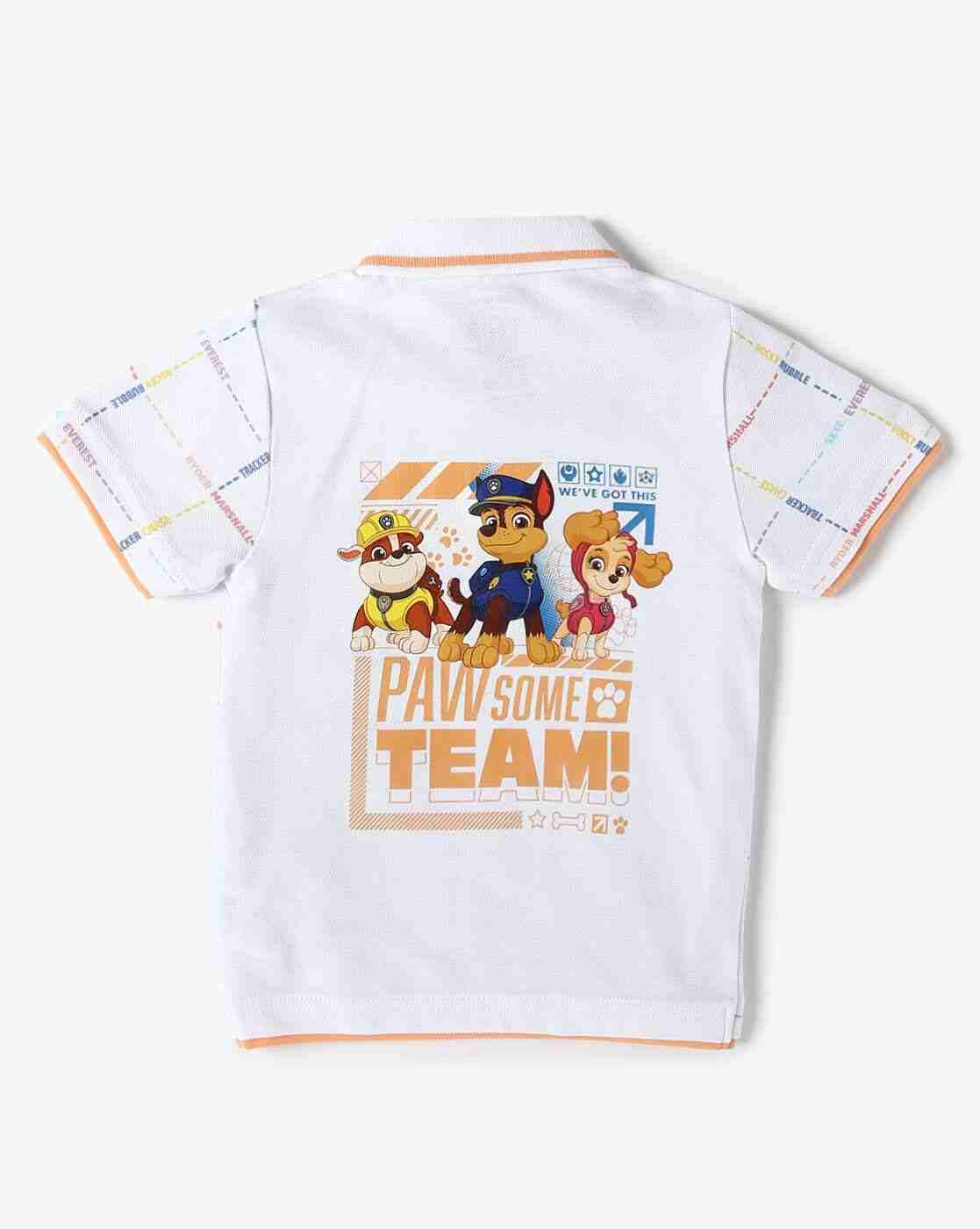 PLAYDAY | Boys Paw Patrol Print Relaxed Fit Polo T-Shirt|1