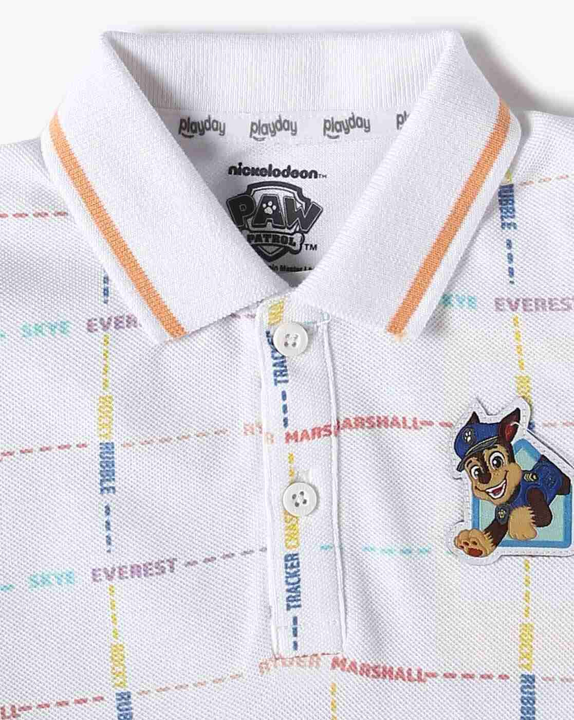 PLAYDAY | Boys Paw Patrol Print Relaxed Fit Polo T-Shirt|2