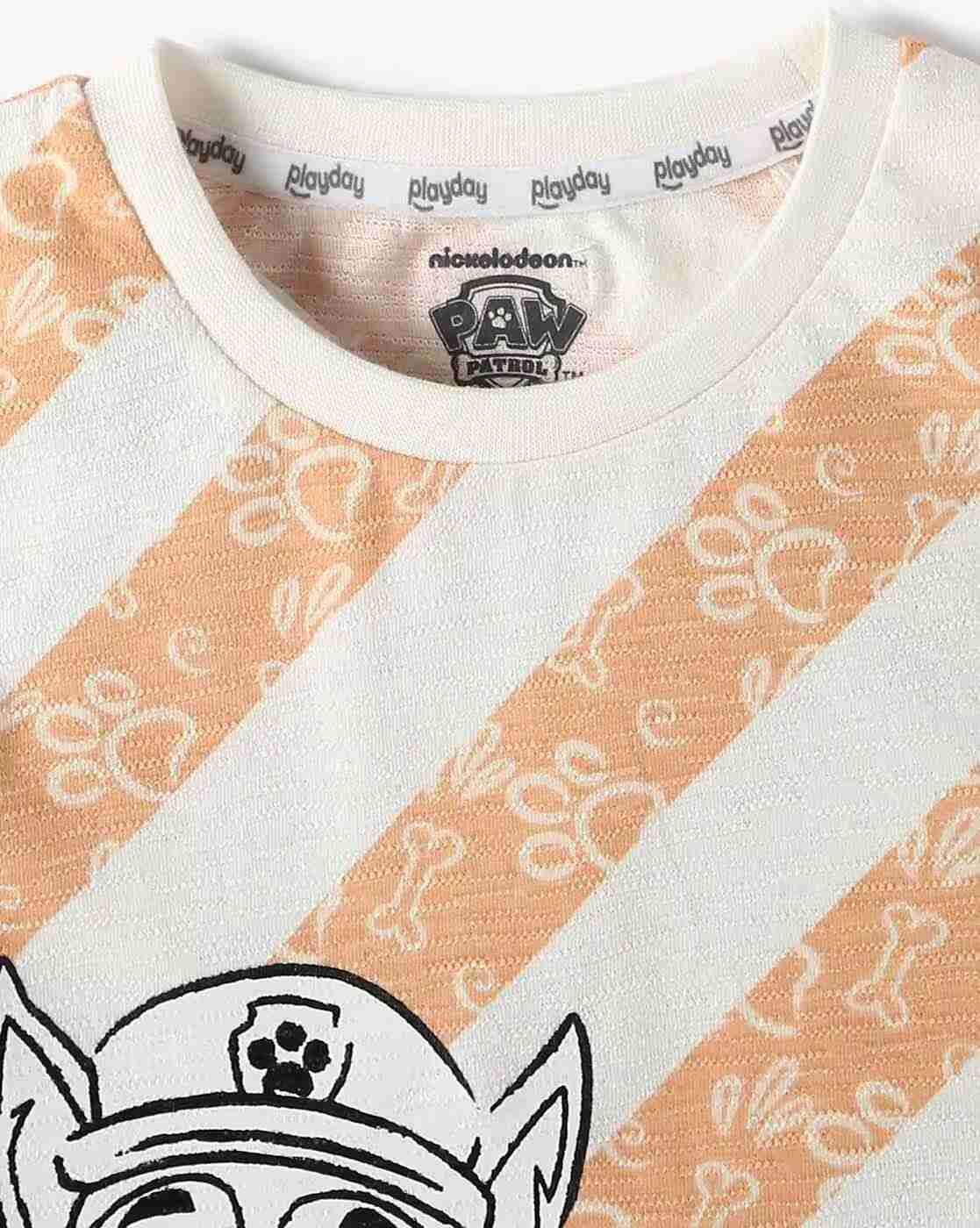 PLAYDAY | Boys Paw Patrol Print Relaxed Fit Round-Neck T-Shirt|2