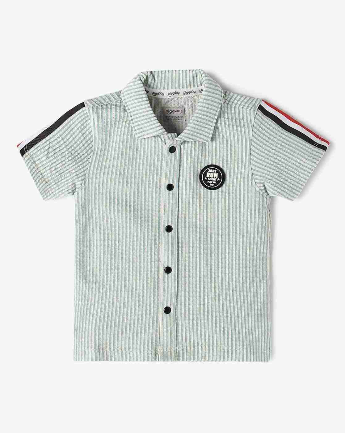 PLAYDAY | Boys Striped Relaxed Fit Shirt|0