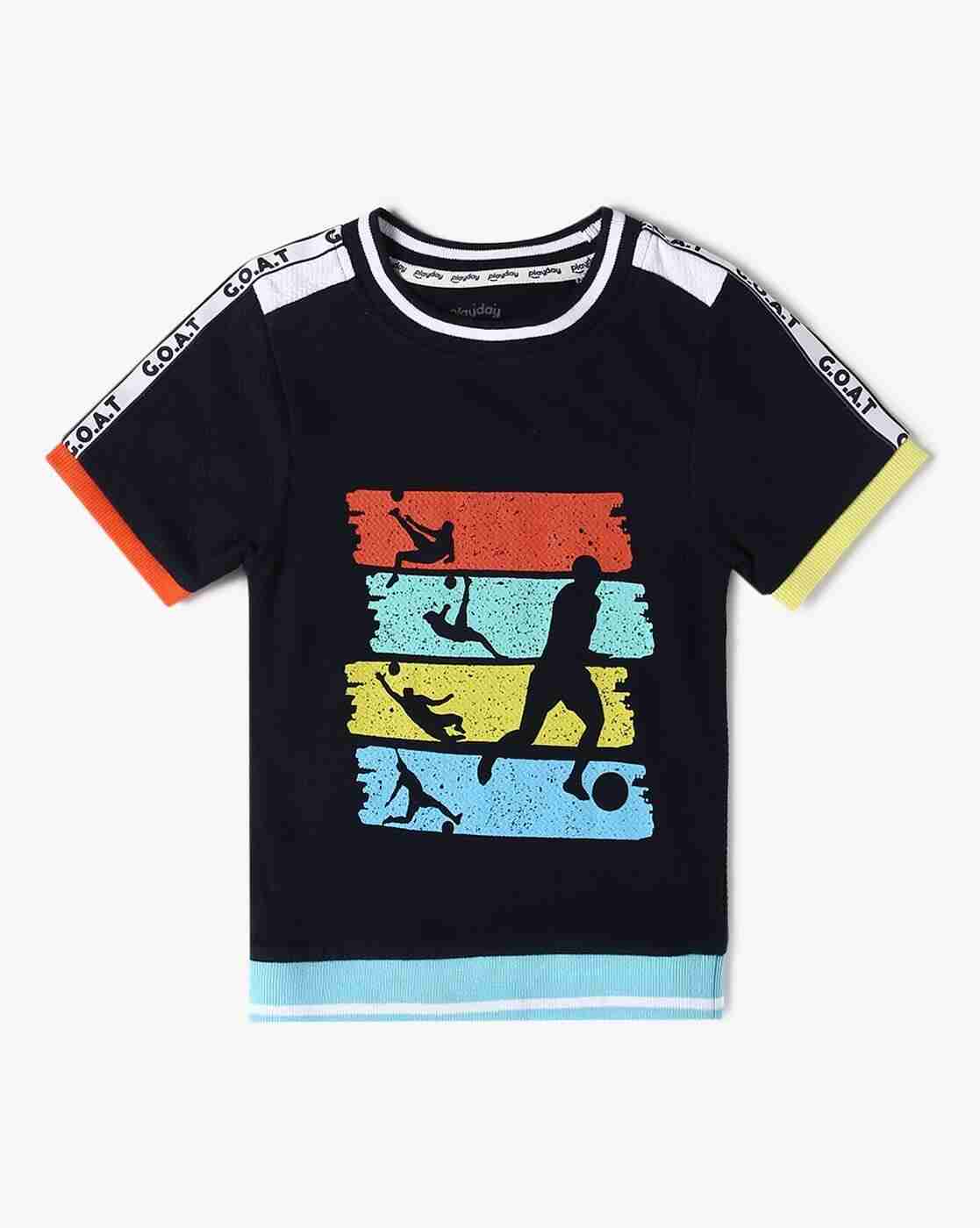 Boys Graphic Print Relaxed Fit Crew-Neck T-Shirt