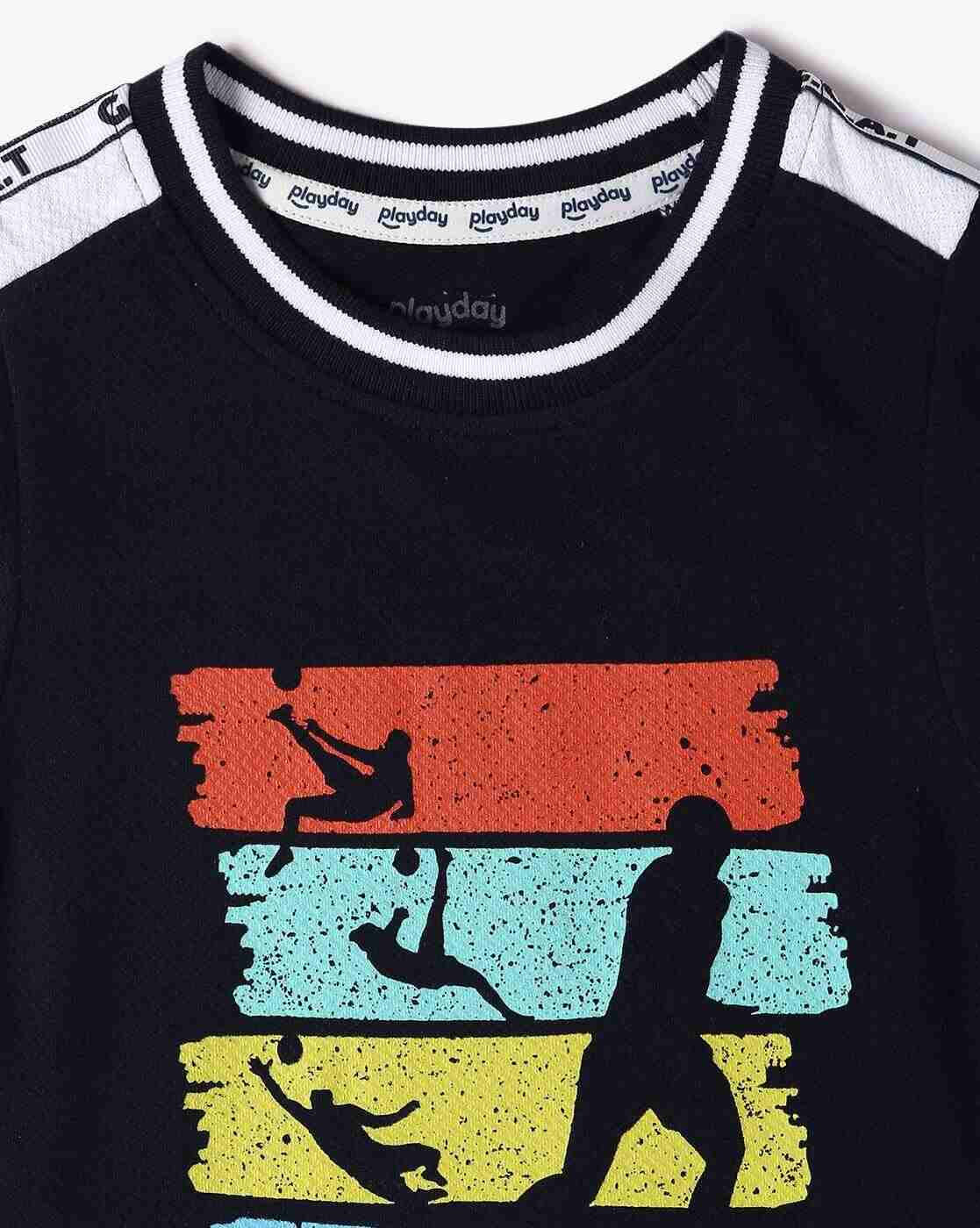 PLAYDAY | Boys Graphic Print Relaxed Fit Crew-Neck T-Shirt|2