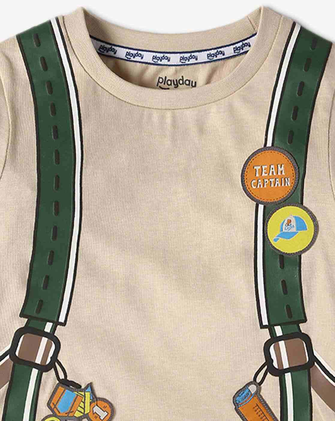 PLAYDAY | Boys Graphic Print Relaxed Fit Crew-Neck T-Shirt|2