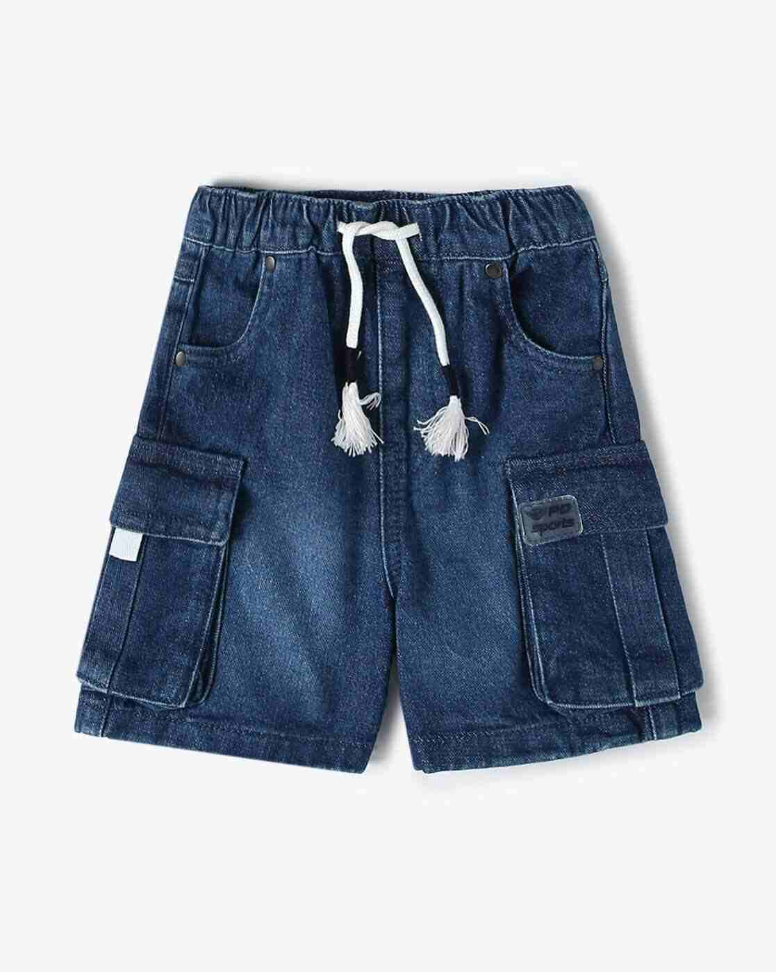 PLAYDAY | Boys Regular Fit Denim Cargo Shorts|0