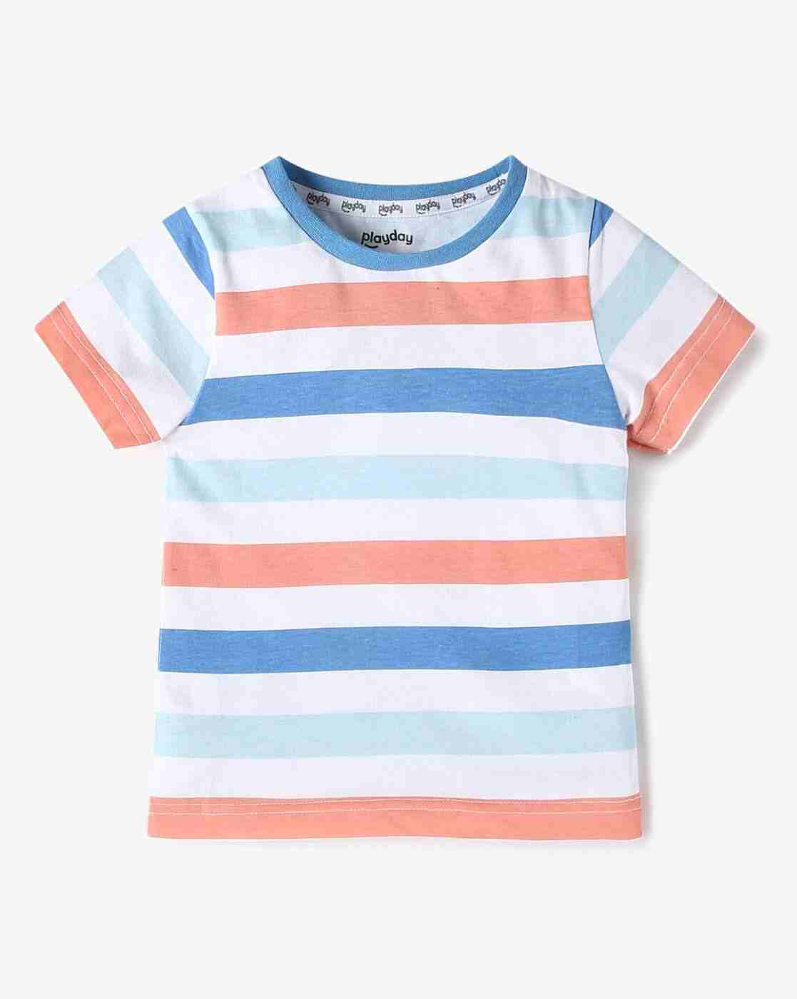 PLAYDAY | Boys Dungaree with Striped T-Shirt|1