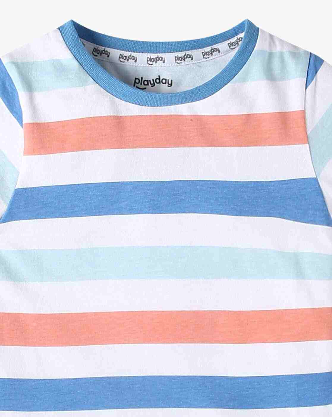 PLAYDAY | Boys Dungaree with Striped T-Shirt|5