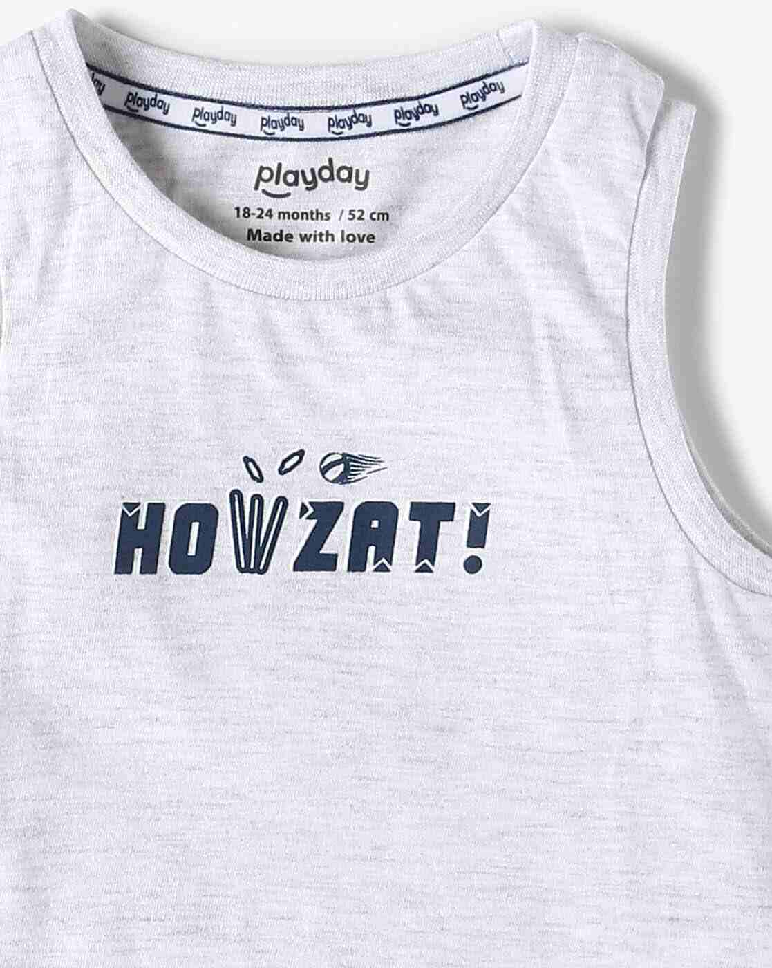 PLAYDAY | Boys Typographic Print Relaxed Fit Twofer Shirt with Vest|6