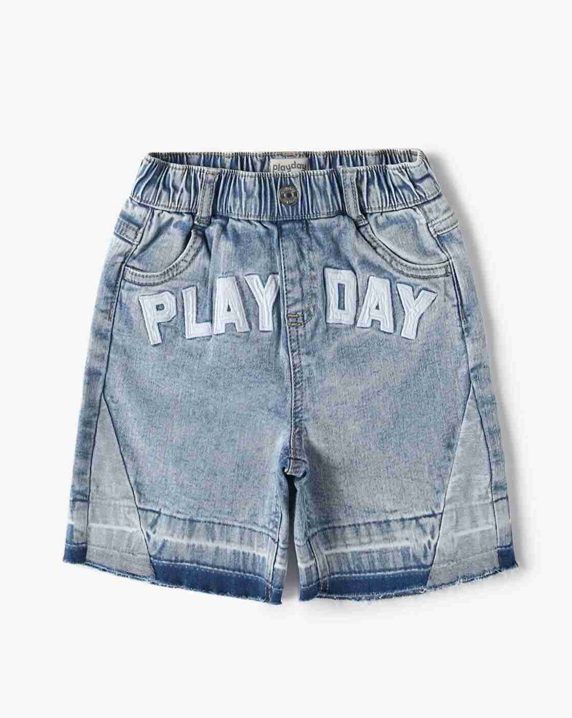 PLAYDAY | Boys Washed Regular Fit Shorts|0