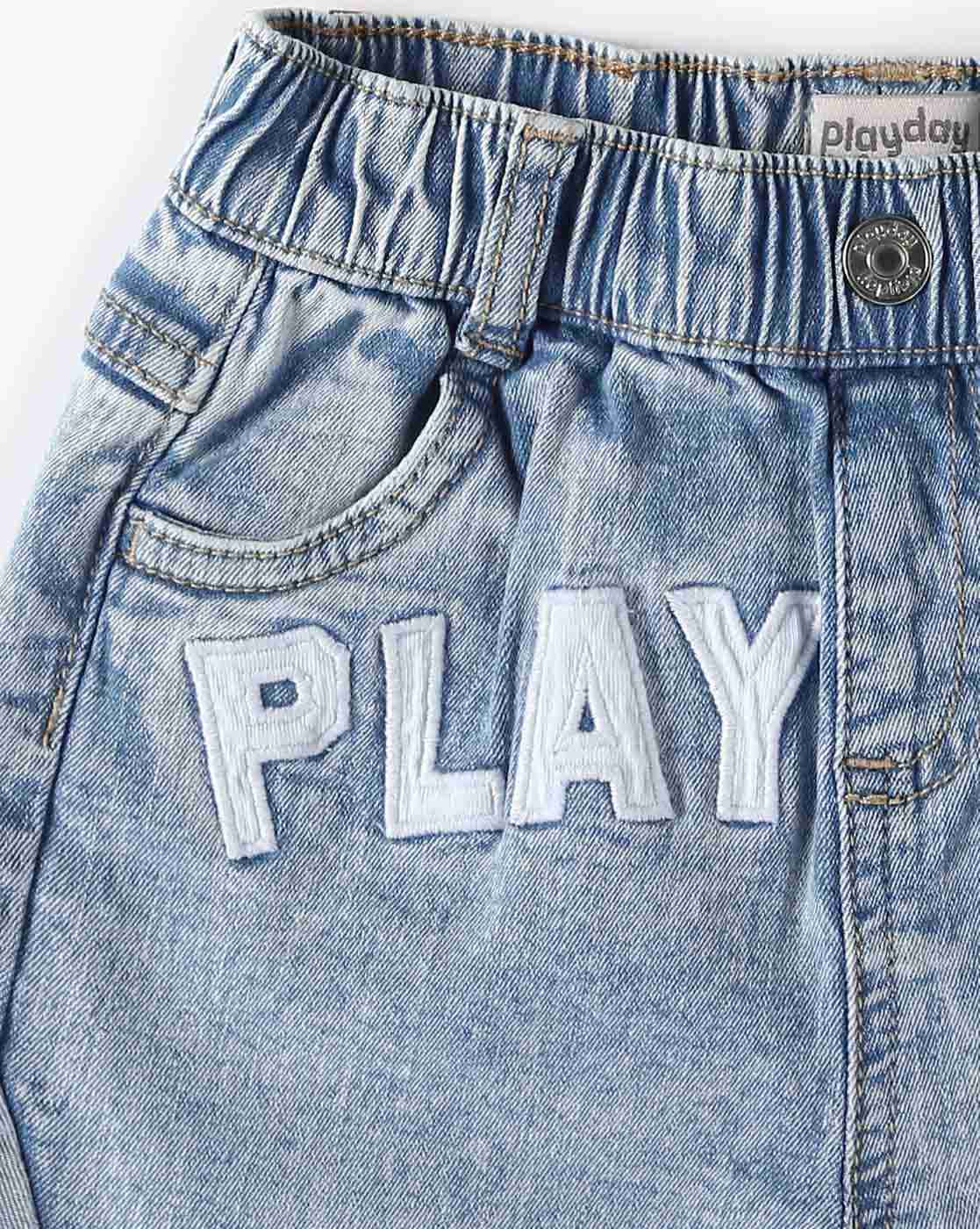 PLAYDAY | Boys Washed Regular Fit Shorts|2