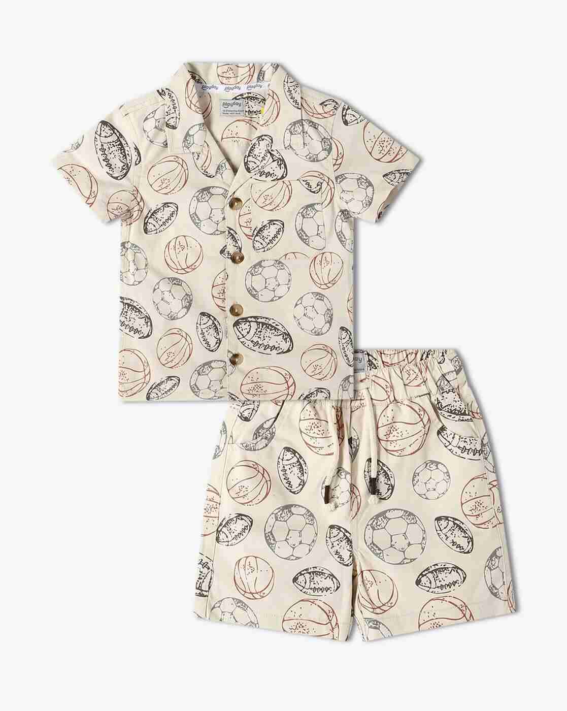 PLAYDAY | Boys Printed T-Shirt & Shorts Set|0