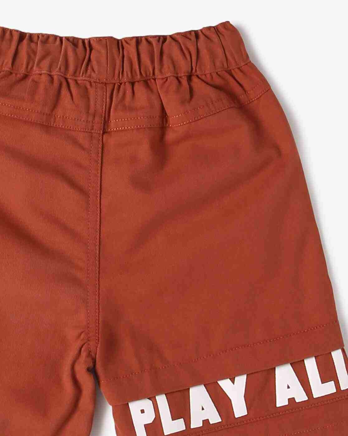 PLAYDAY | Boys Typographic Print Regular Fit Shorts|3