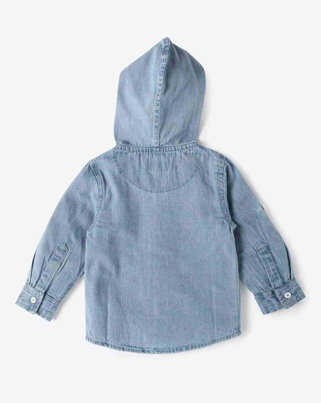 PLAYDAY | Boys Relaxed Fit Hooded Twofer Shirt|2