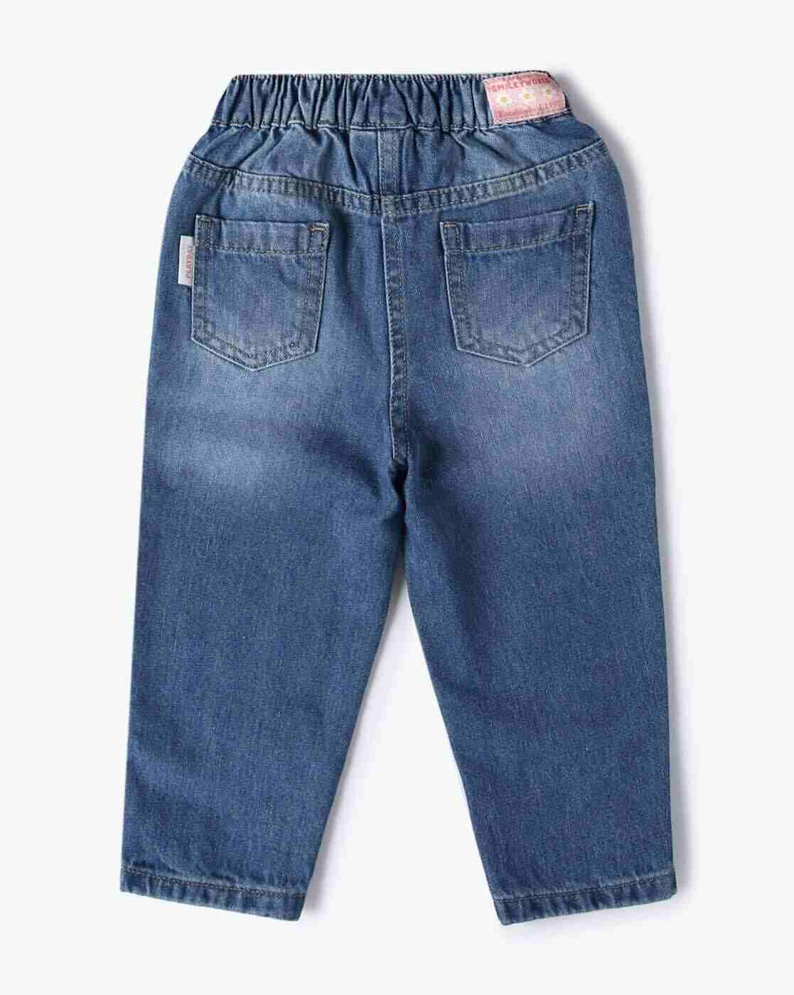PLAYDAY | Girls Floral Embroidered Relaxed Fit Jeans|1