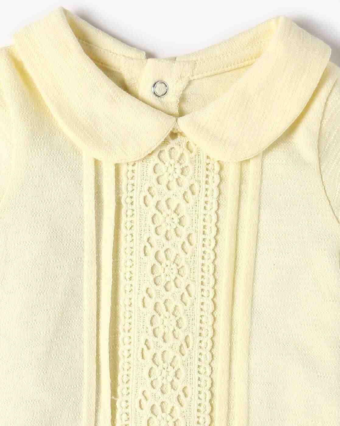 PLAYDAY | Infants Schiffli Embroidered Cotton Rompers|2