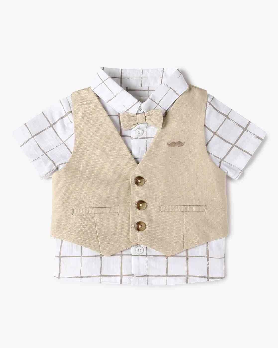 PLAYDAY | Boys Checked Shirt with Shorts & Waistcoat Set