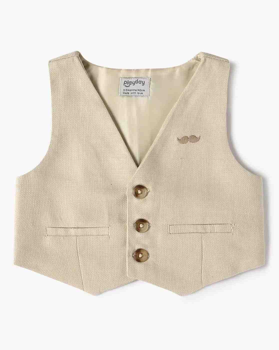 PLAYDAY | Boys Checked Shirt with Shorts & Waistcoat Set|4