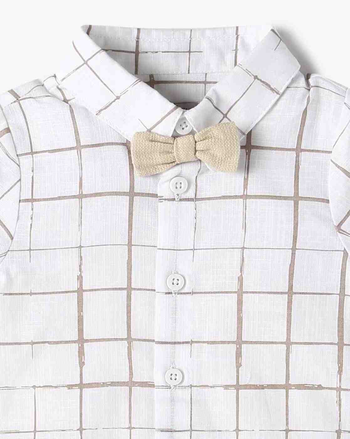 PLAYDAY | Boys Checked Shirt with Shorts & Waistcoat Set|8