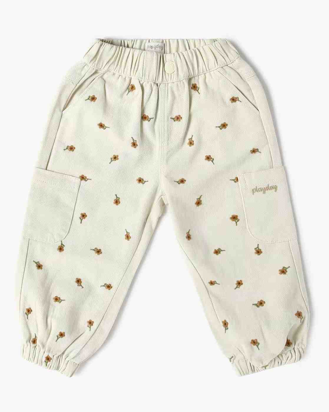 PLAYDAY | Girls Floral Print Relaxed Fit Jogger Pants|0