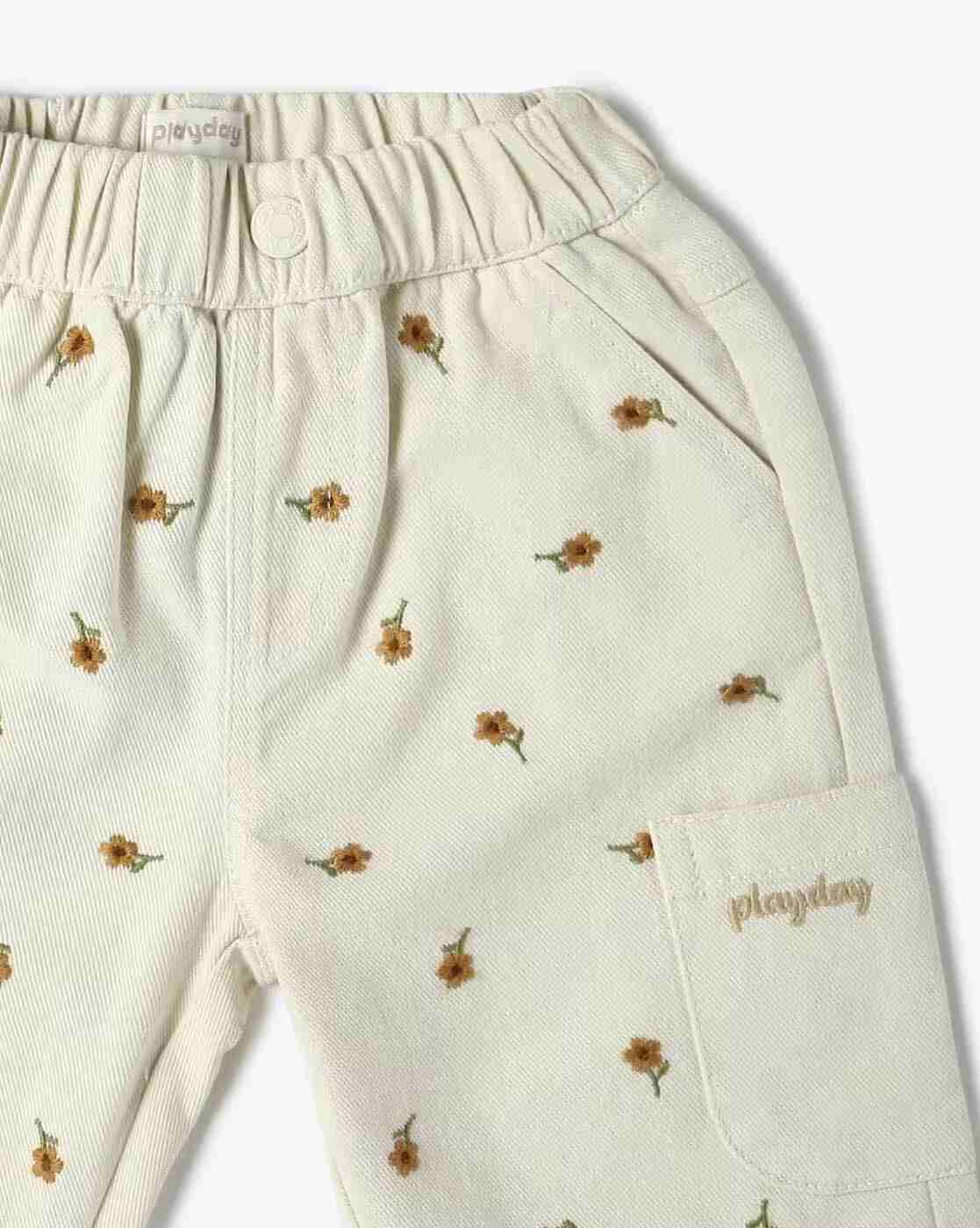PLAYDAY | Girls Floral Print Relaxed Fit Jogger Pants|2