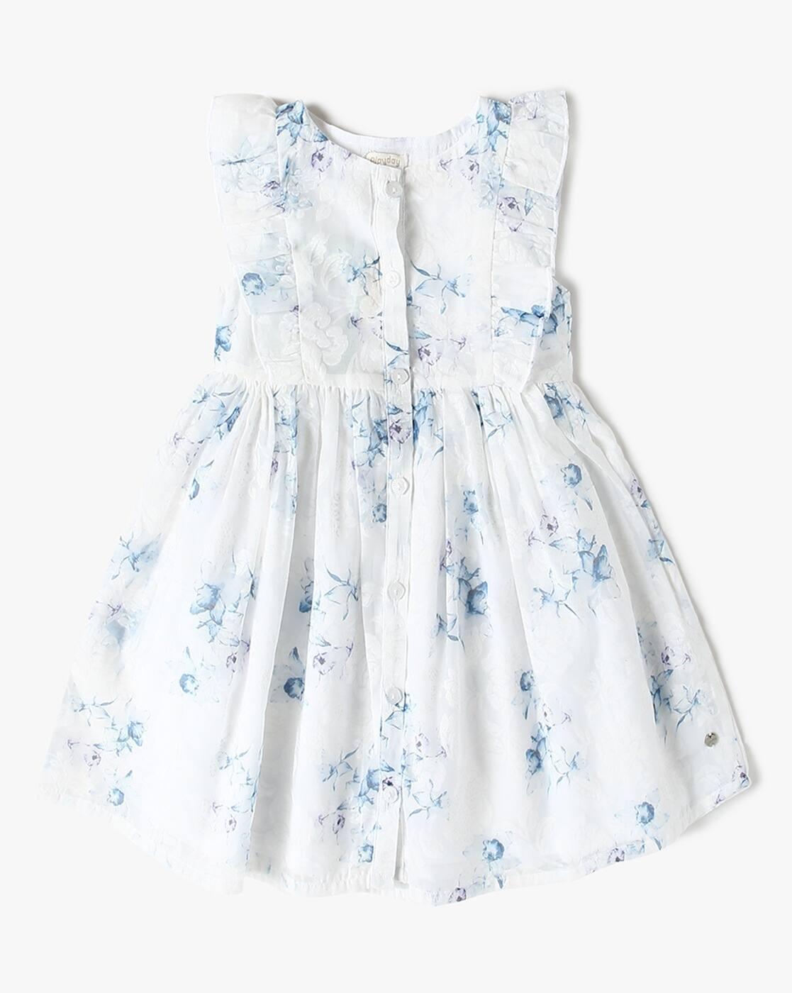PLAYDAY | Girls Floral Print Fit & Flare Dress|1