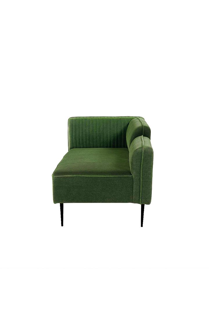 neudot Diva LHS Sofa Chaise Lounger with Black Legs for Living Room|Bedroom|2 Person Sofa|Diwan|Premium Fabric | Solid Wood Frame|2 Seater (Colour : Emerald Green (DIY))