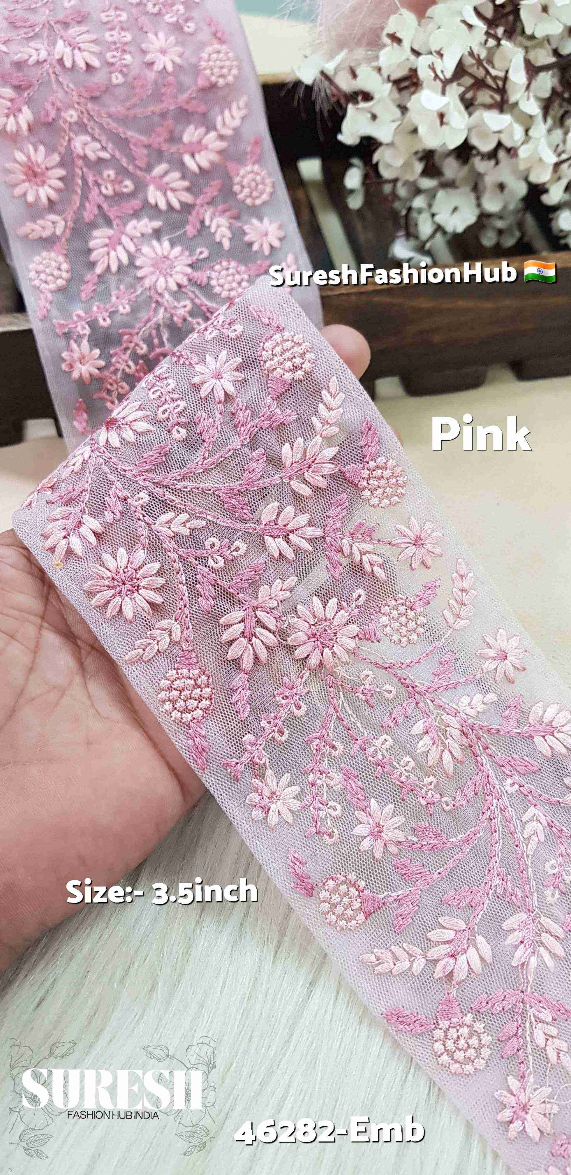 Tone-to-Tone Floral Net Lace