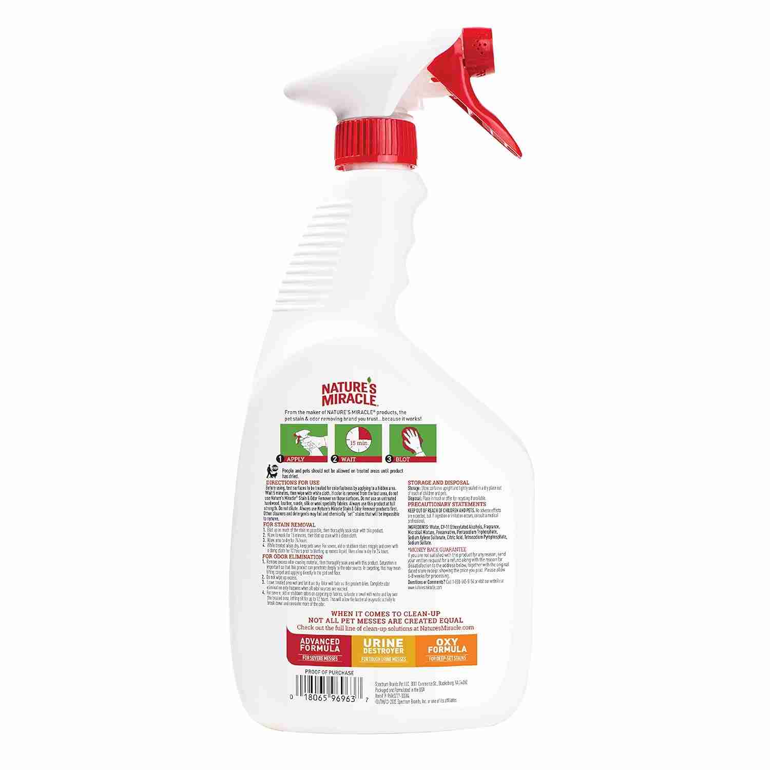 Natures Miracle Stain And Odour Remover Pour - 946ML 32 Oz – (Best Before Jul’26)