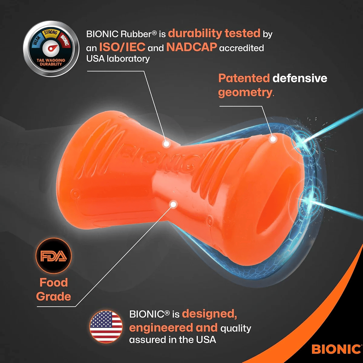 Bionic Bone Small Dog Toy, 9.5 cm