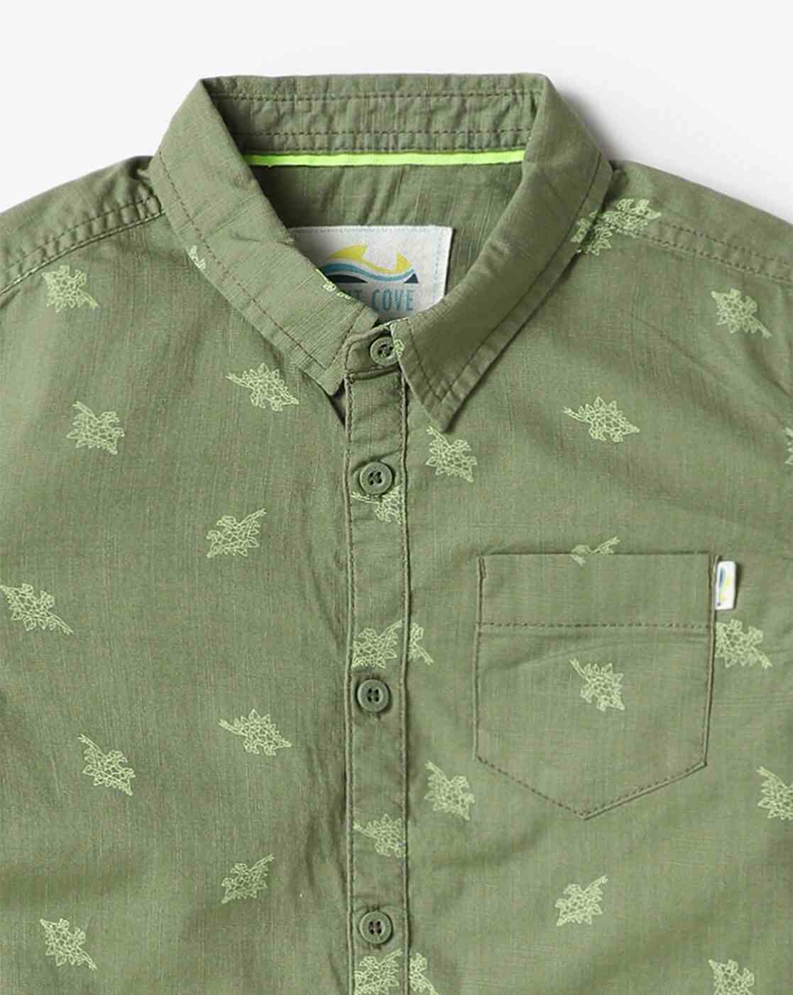 POINT COVE | Boys Printed Slim Fit Shirt|2