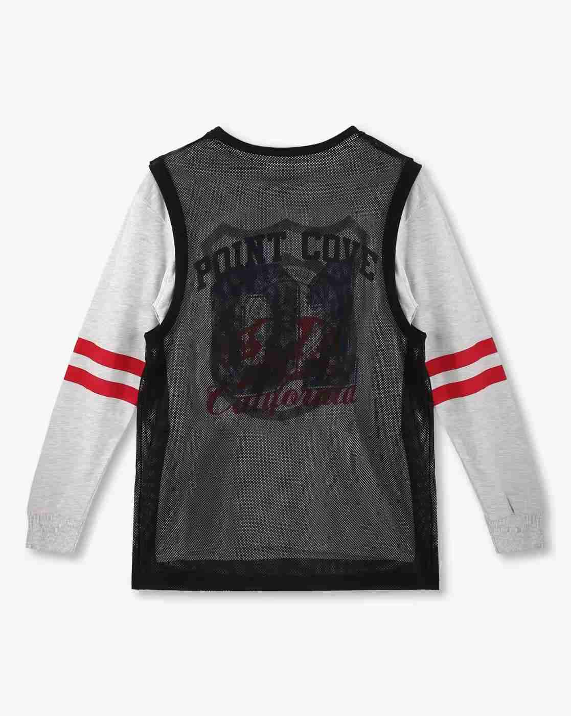 POINT COVE | Boys Typographic Print Slim Fit Round-Neck T-Shirt