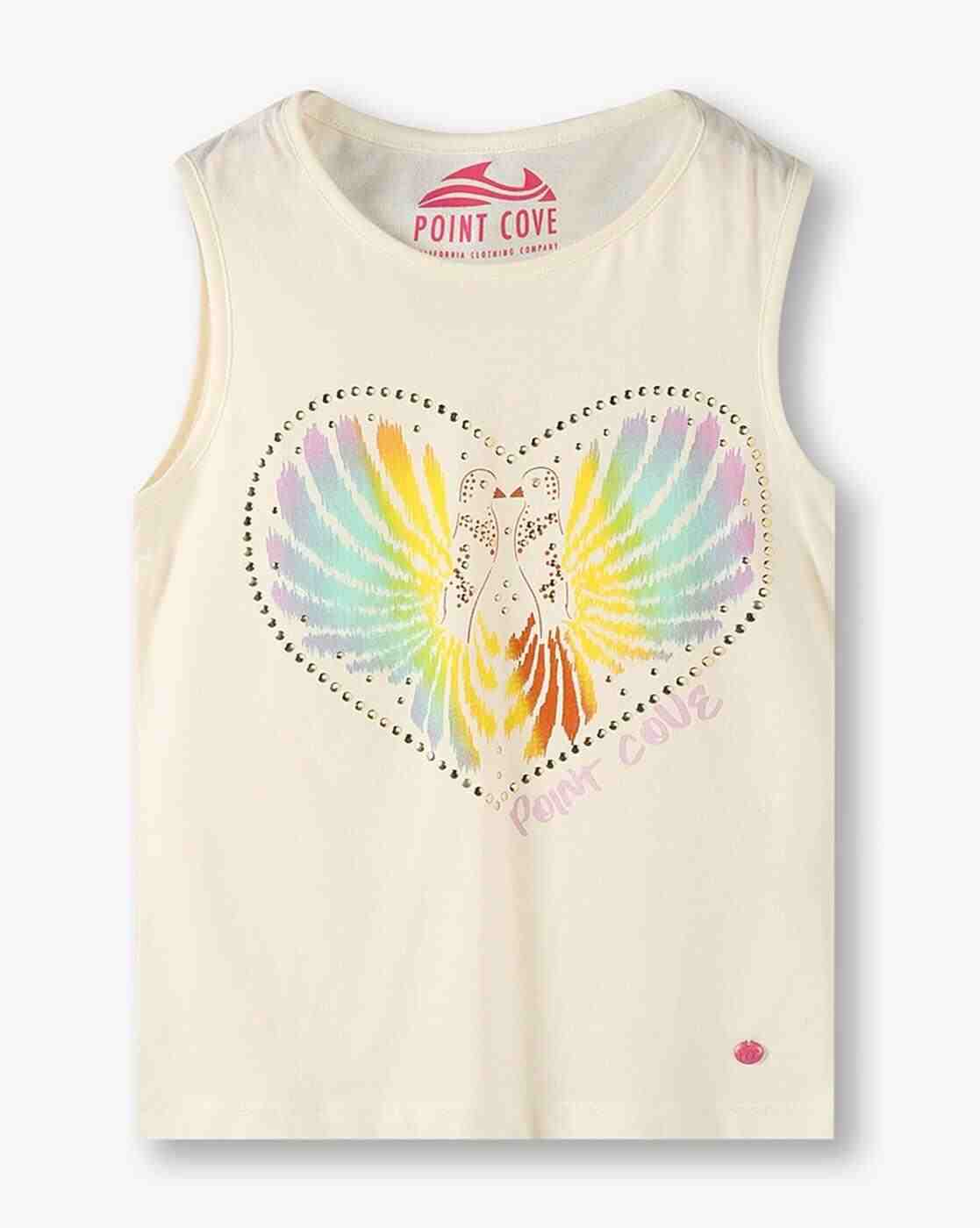 POINT COVE | Girls Floral Print Round-Neck T-Shirt with Jacket|3