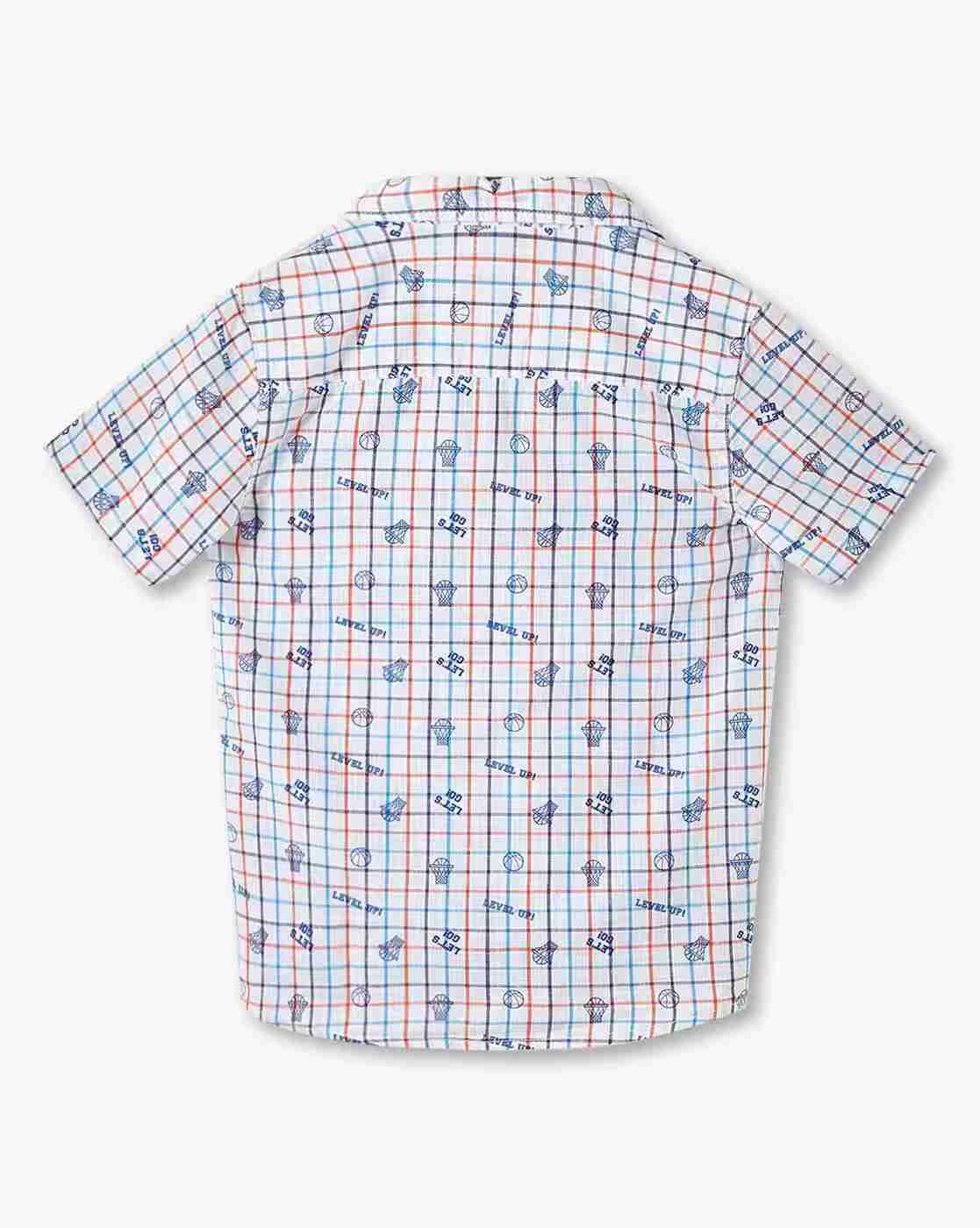 POINT COVE | Boys Checked Slim Fit Shirt with T-Shirt|2