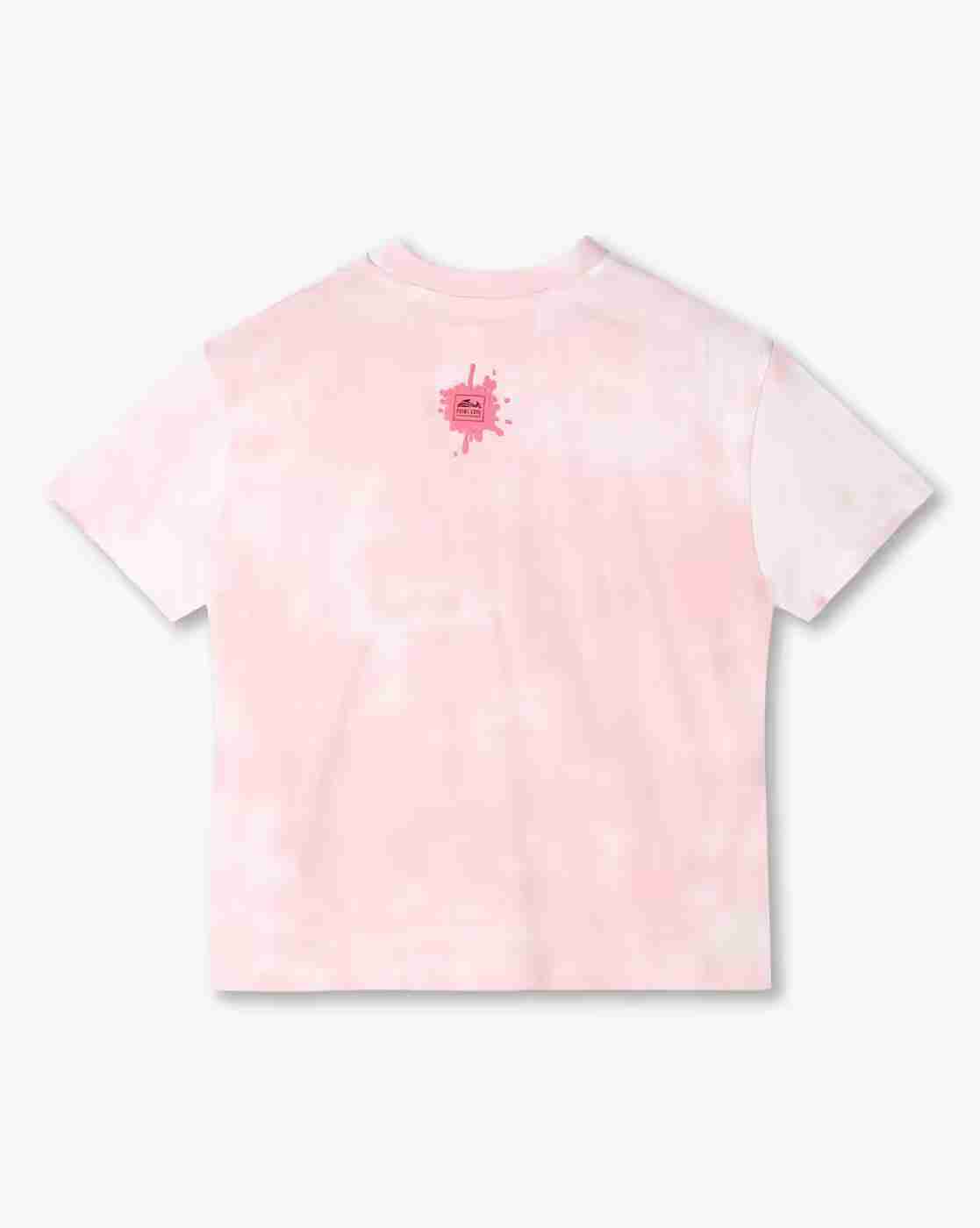 POINT COVE | Girls Tie & Dye Oversized Cotton Round-Neck T-Shirt|1