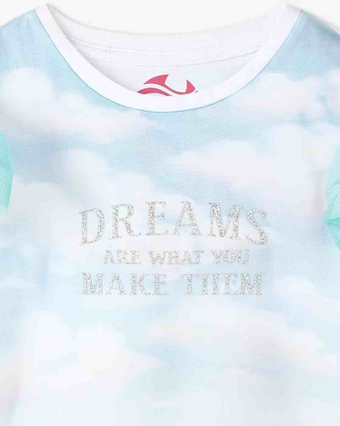 POINT COVE | Girls Printed Boxy Fit Round-Neck T-Shirt|2