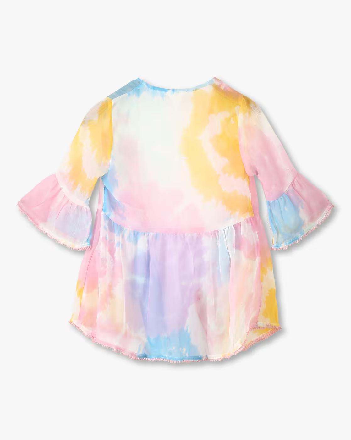 POINT COVE | Girls Graphic Print Tank Top with Kimono|2
