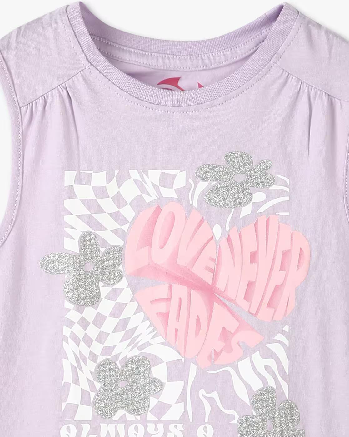 POINT COVE | Girls Graphic Print Tank Top with Kimono|6