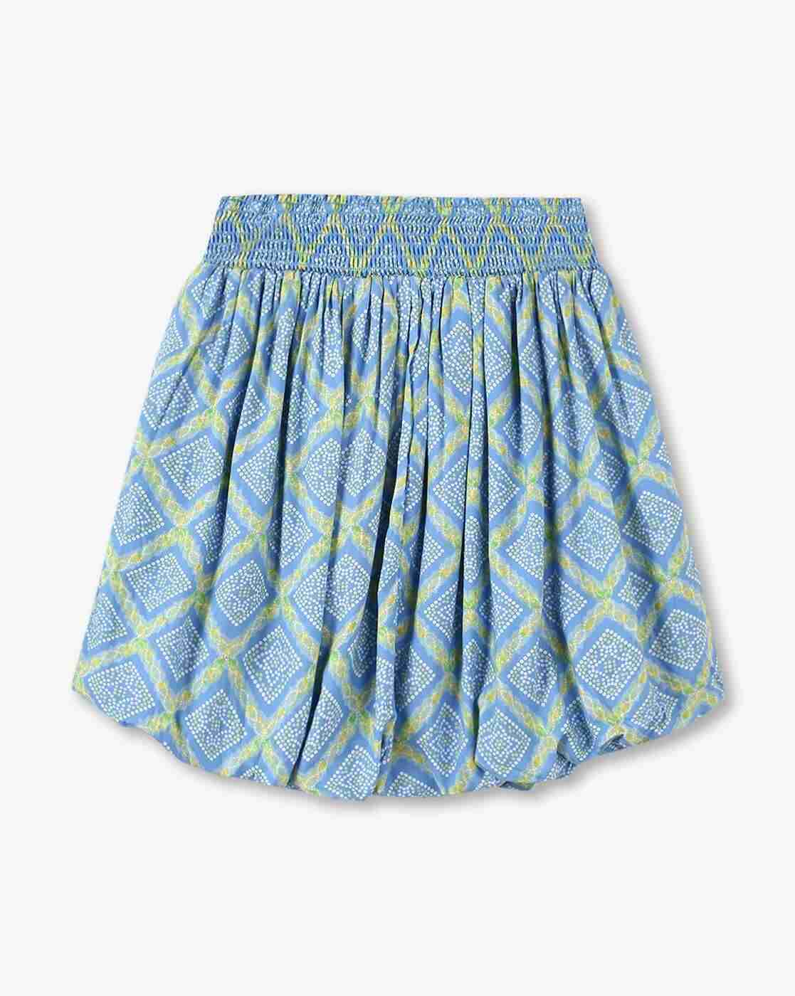 POINT COVE | Girls Bandhani Print Peplum Skirt|1