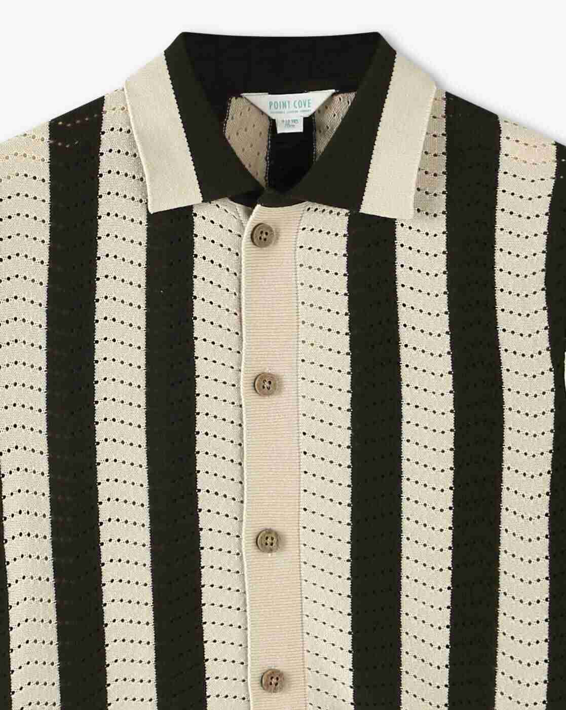 POINT COVE | Boys Striped Loose Fit Shirt|2