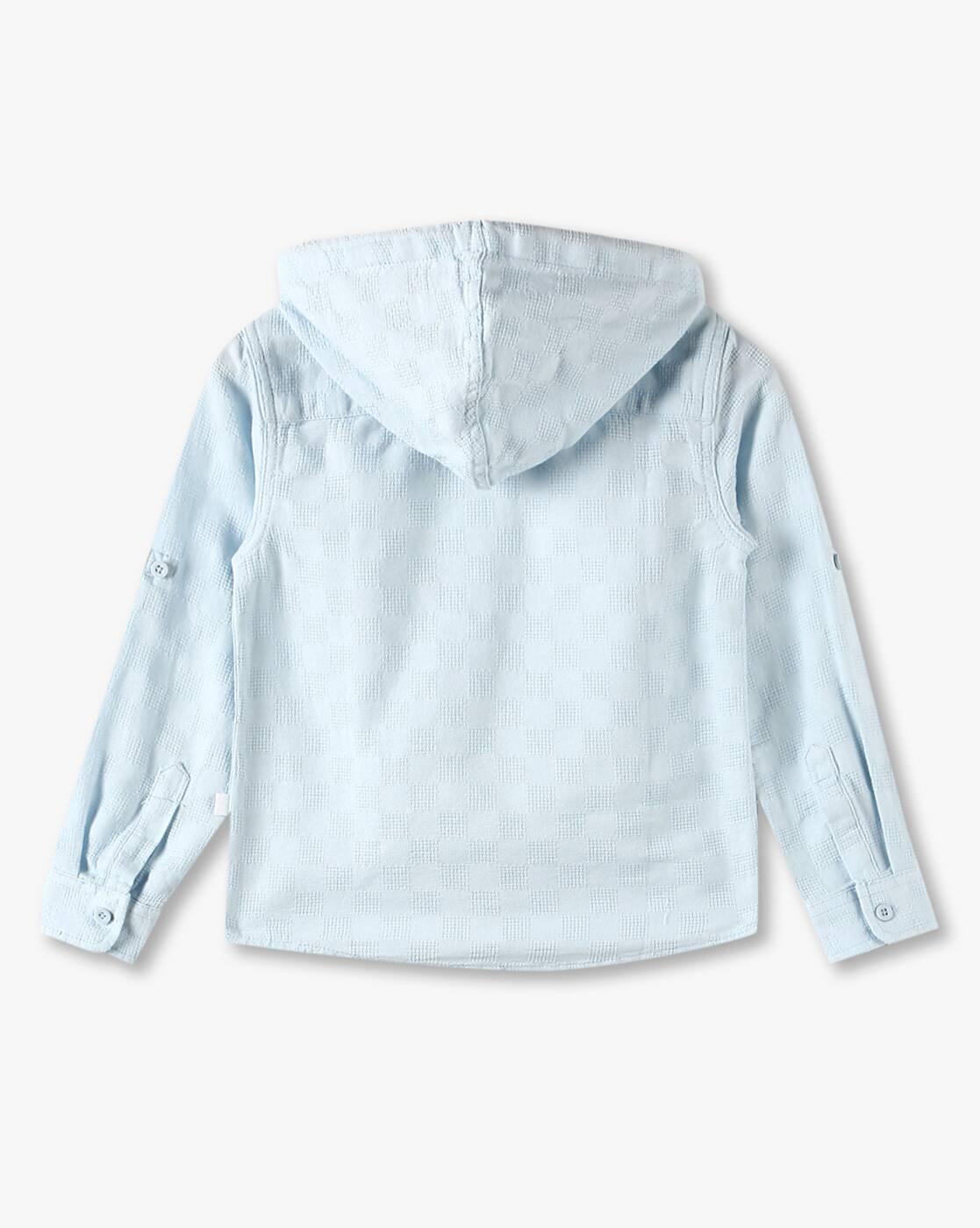 POINT COVE | Boys Relaxed Fit Hooded Shirt with Flap Pockets|2