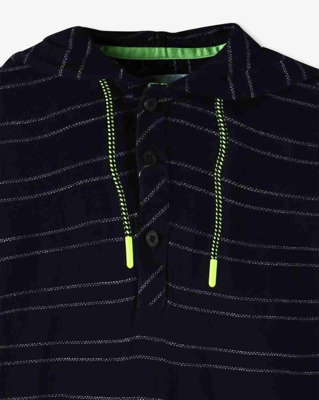 POINT COVE | Boys Striped Relaxed Fit Hoodie with Kangaroo Pocket|2