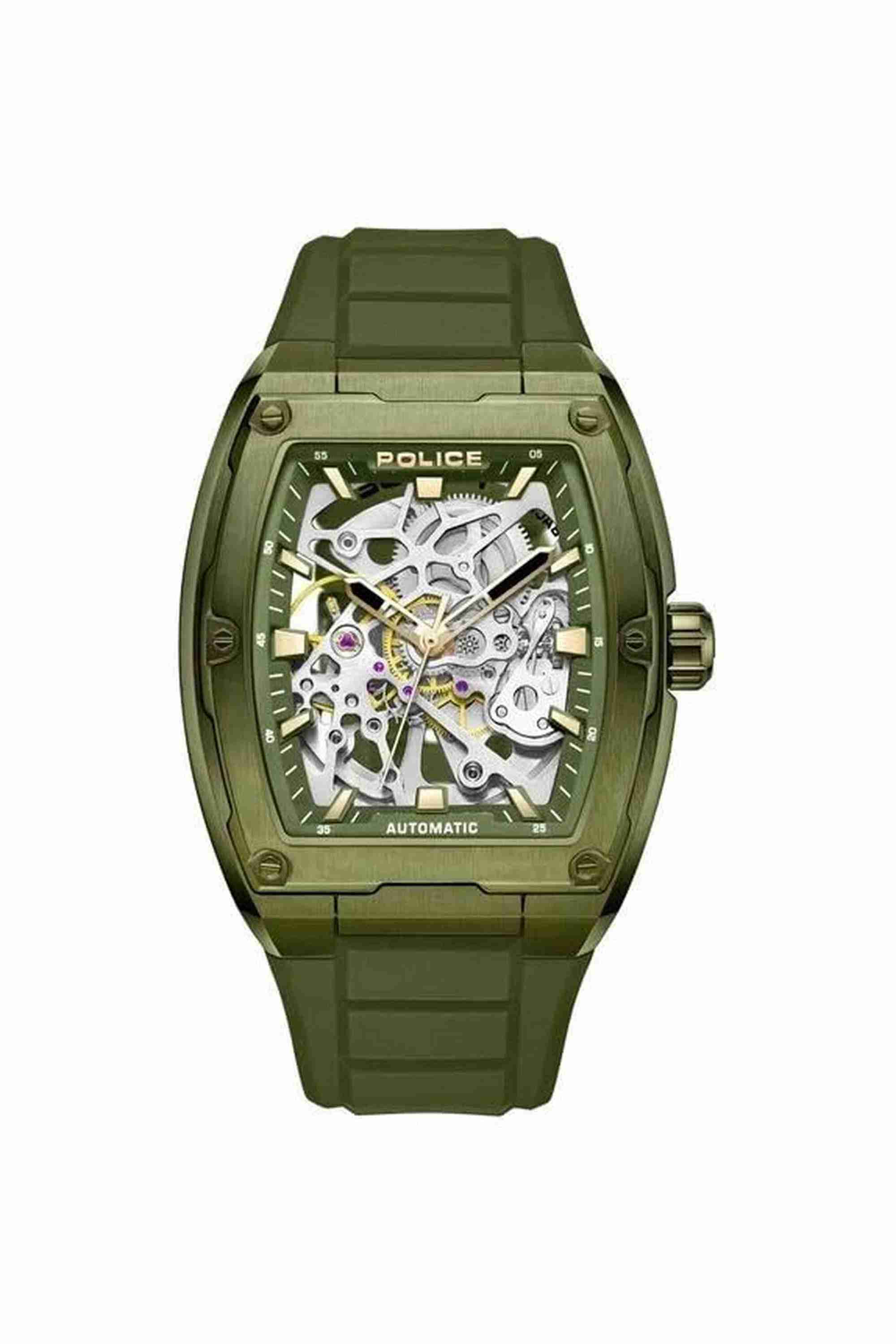 Chronograph 42 mm Automatic Analogue Watch For Men's - Green Dial with Green Silicone Strap (PLPEWJR0005906W)