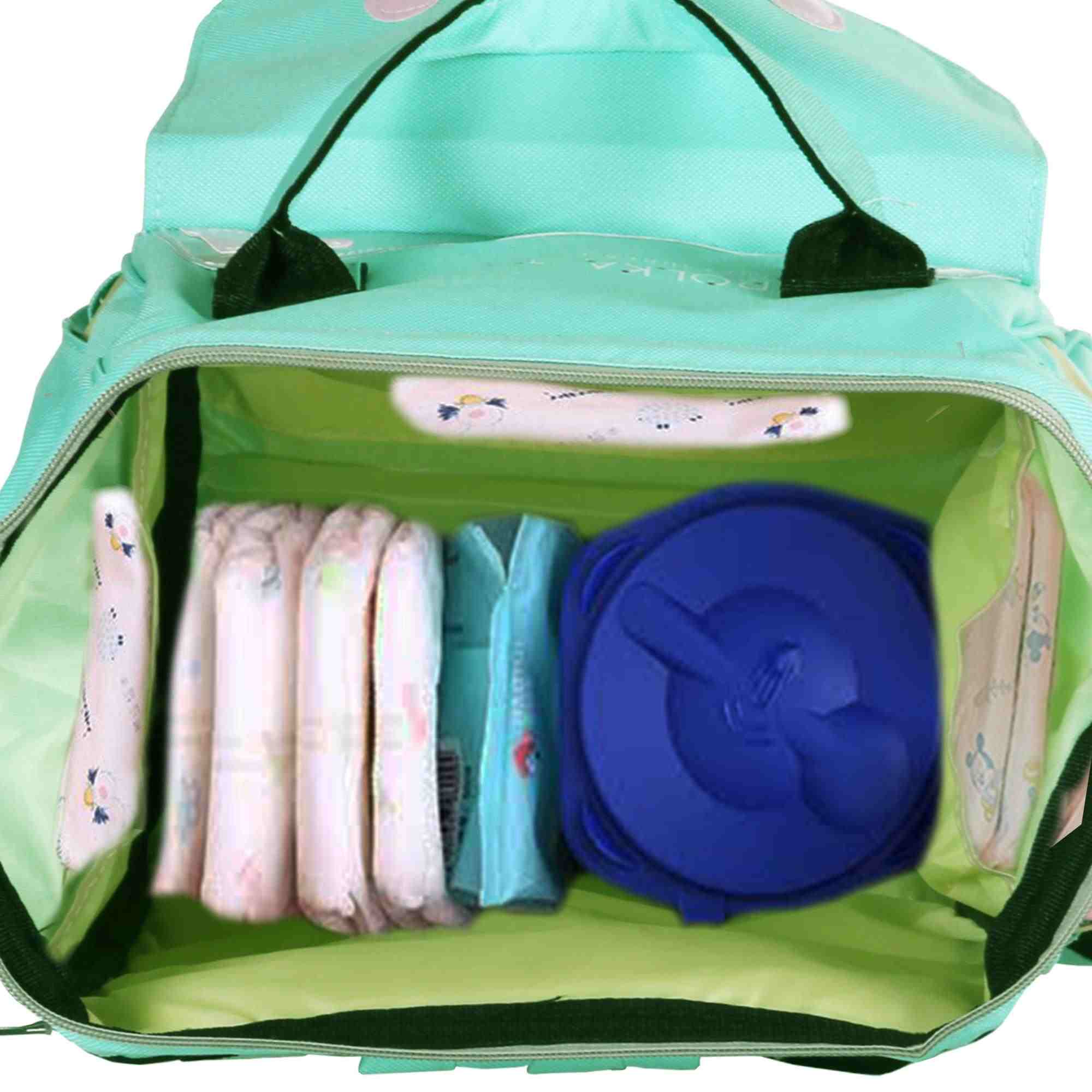 Polka Tots Backpack Diaper Bag - Sea Green