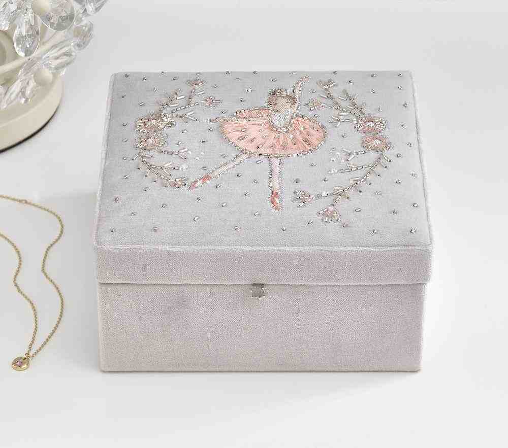 Camille Ballerina Velvet Jewelry Box