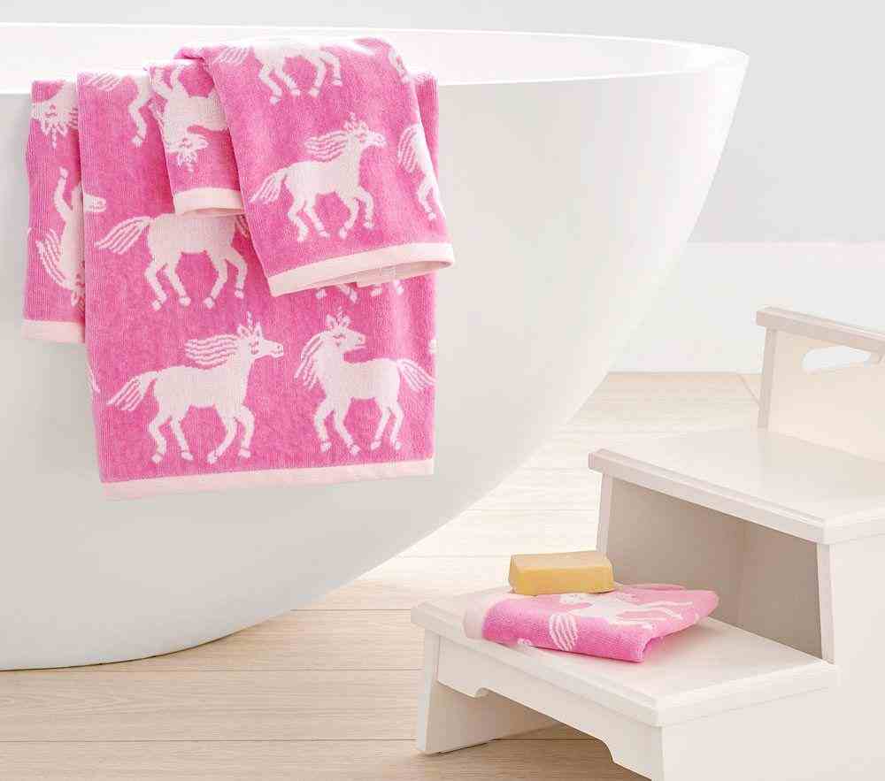 Unicorn Towel Collection,Bright Pink