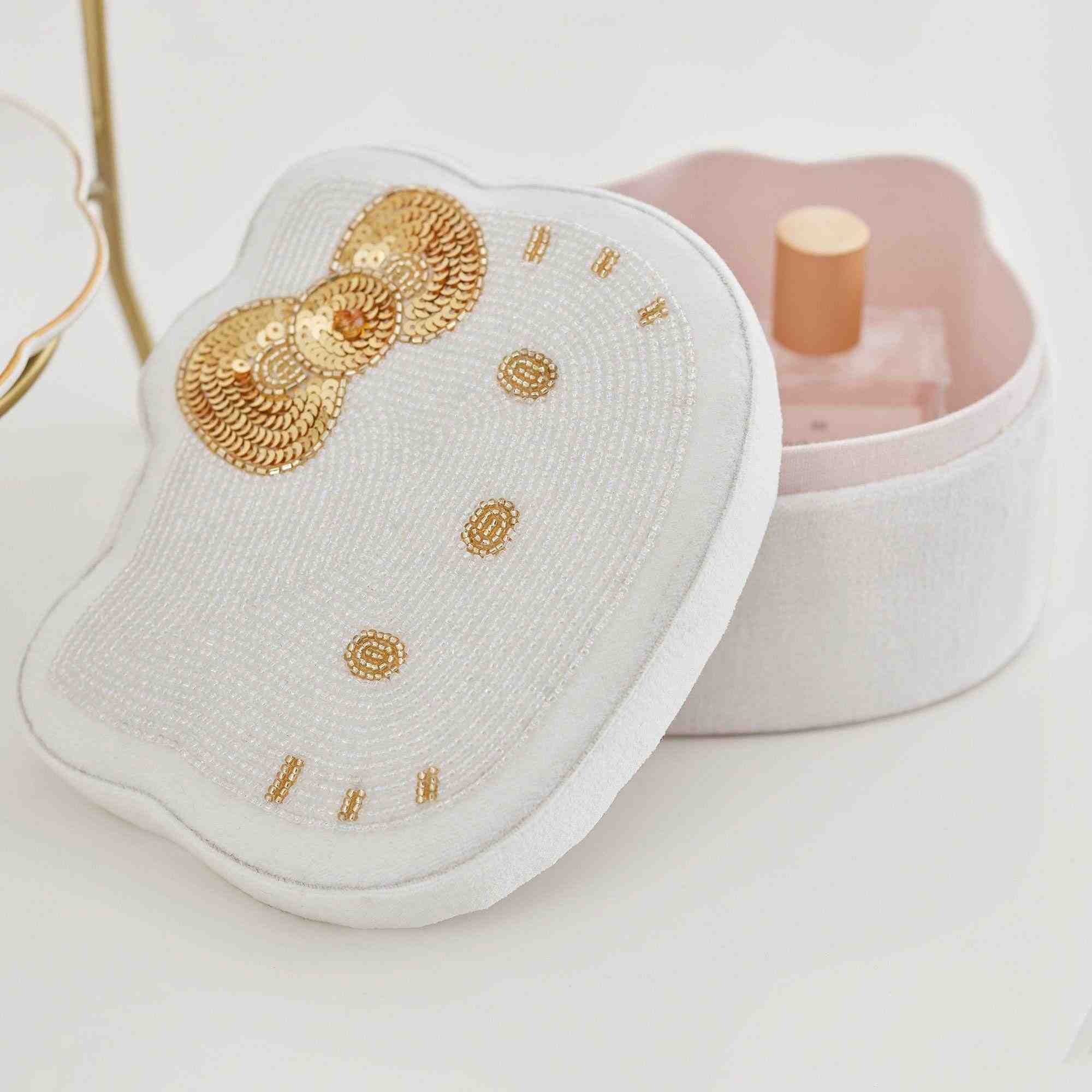 Hello Kitty Beaded Velvet Jewelry Box