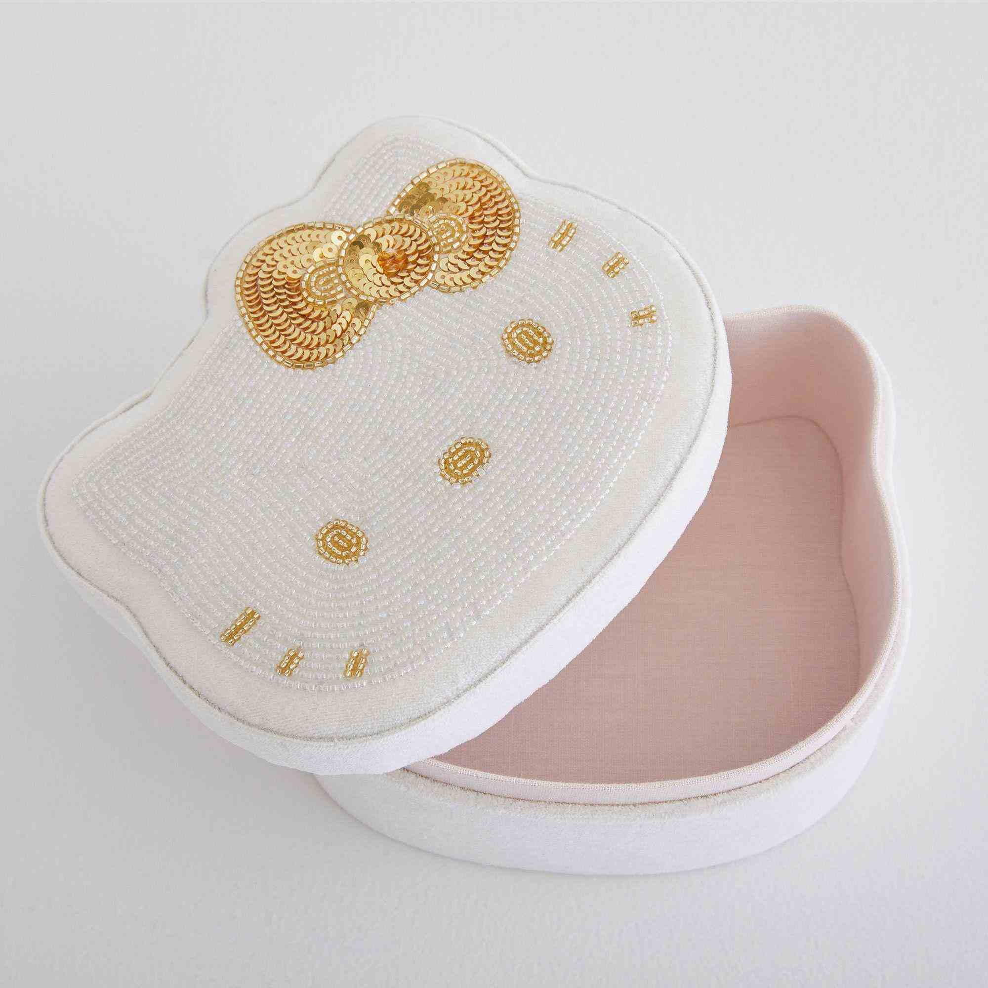 Hello Kitty Beaded Velvet Jewelry Box